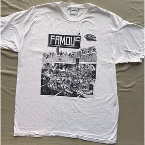 Famous Stars and Straps Graphic Tee Size XL Skater Punk Travis Barker Y2K